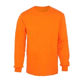 Bisiklet Yaka 3 İplik Sweatshirt Turuncu