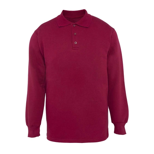 9867-3-BRD-XS Polo Yaka 3 İplik Sweatshirt