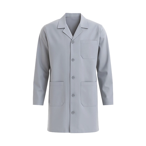 9901-GRI-S Unisex İş Önlüğü Düğmeli
