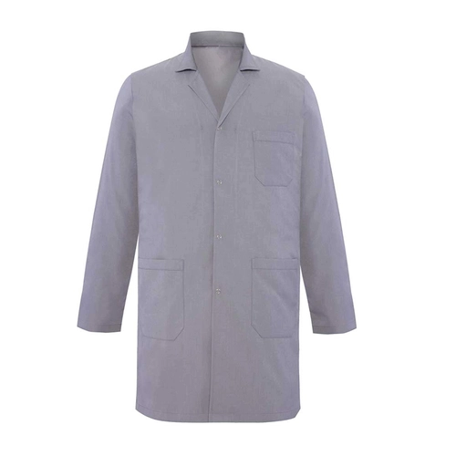 9903-GRI-L Unisex İş Önlüğü Çıtçıtlı