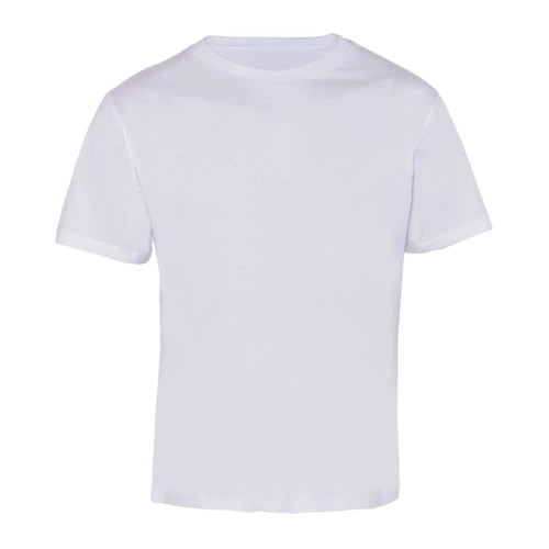 Bisiklet Yaka 1/24 Kompakt Penye Tişört Beyaz